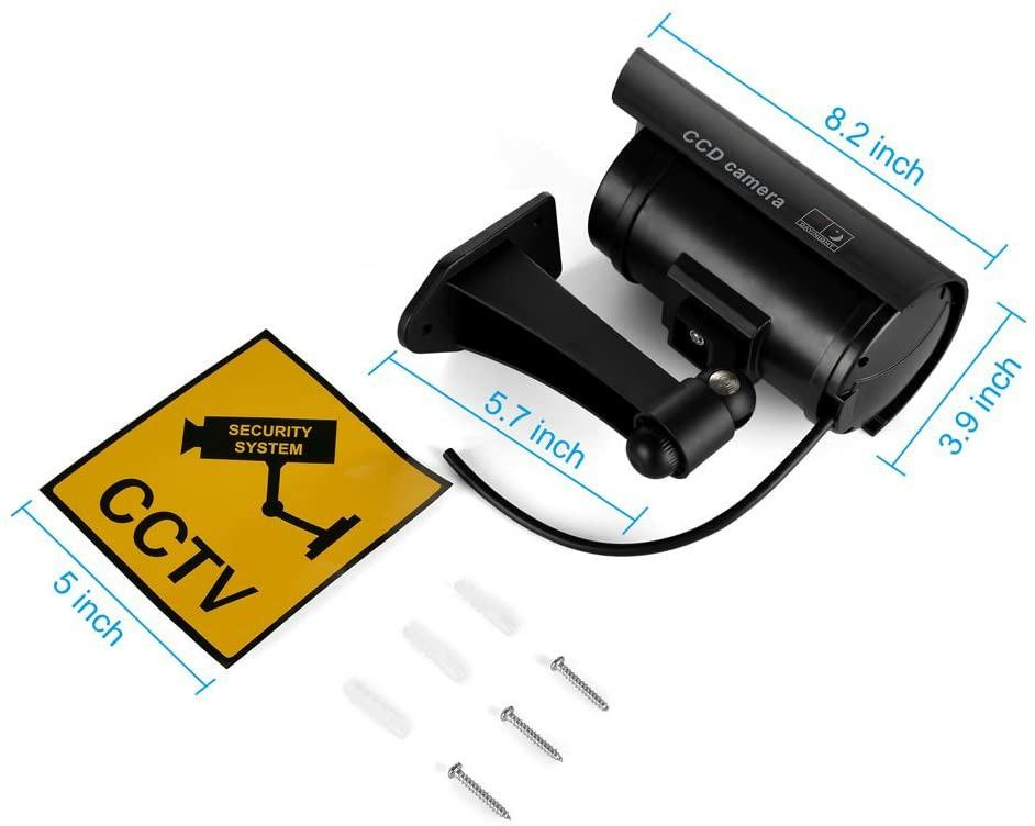 2212) Fake Outdoor Security Camera, Dummy CCTV Surveillance System with