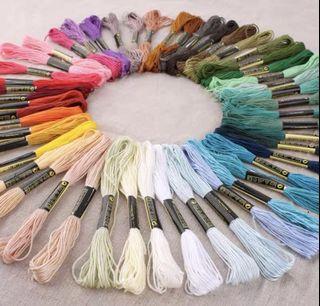 [po] 🔥🔥50 threads beautiful colours  embroidery friendship band moulin stitch band stitch floss