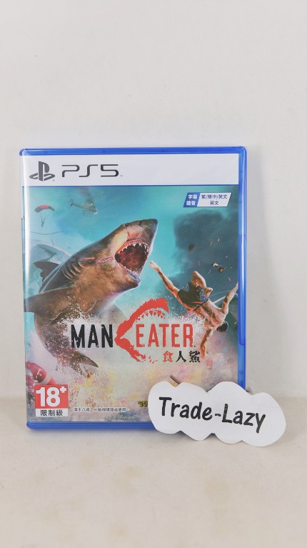 全新) PS5 Maneater Man Eater 食人鯊大白鯊(行版,中文/英文) - 鯊魚版 