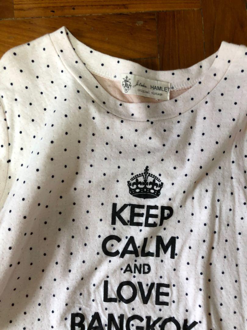 Basic Graphic Tee (Category: Shirts) located in Singapore. Submitted by llaul (Listing ID 1053795087, Image 2). Description: Cropped Tee bought in bangkok !! Really pretty pale pink colour that is easy to pair with bottoms !! Normal mail + $1.