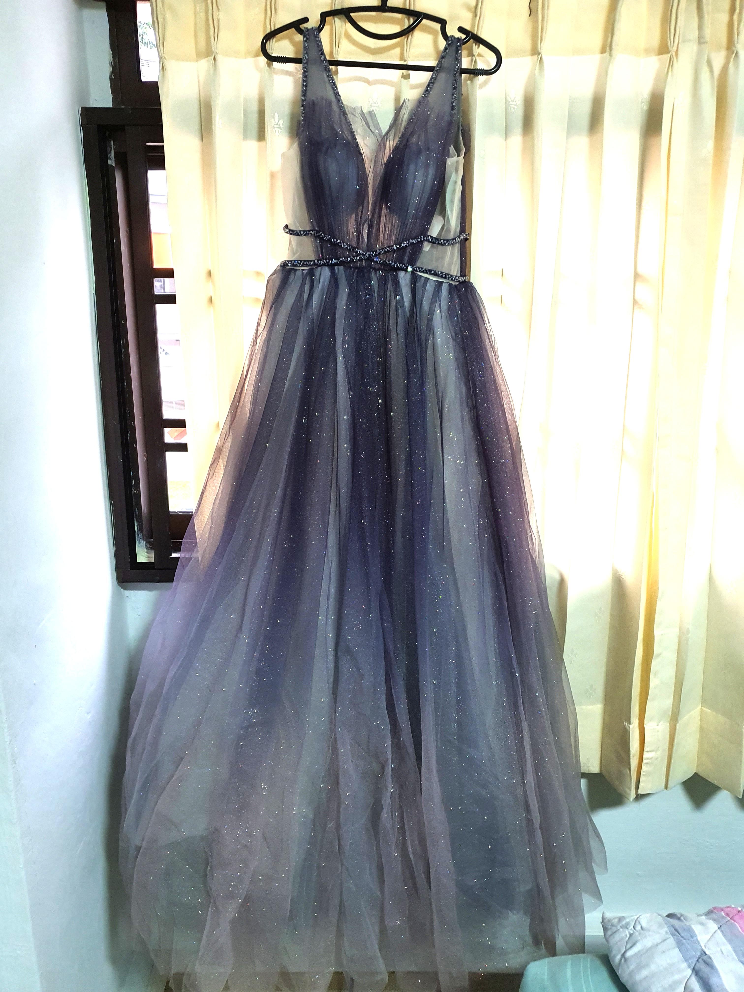 starry night bridesmaids dresses