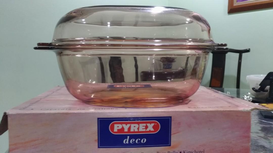 Classic Pyrex 2.1 liter Roast Chicken Microwaveable Deco Caserole Dish