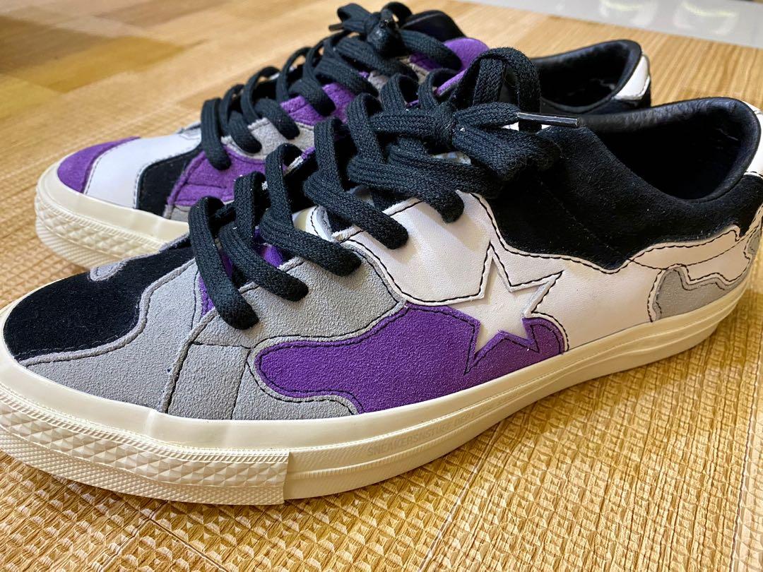 Purple best sale camo converse