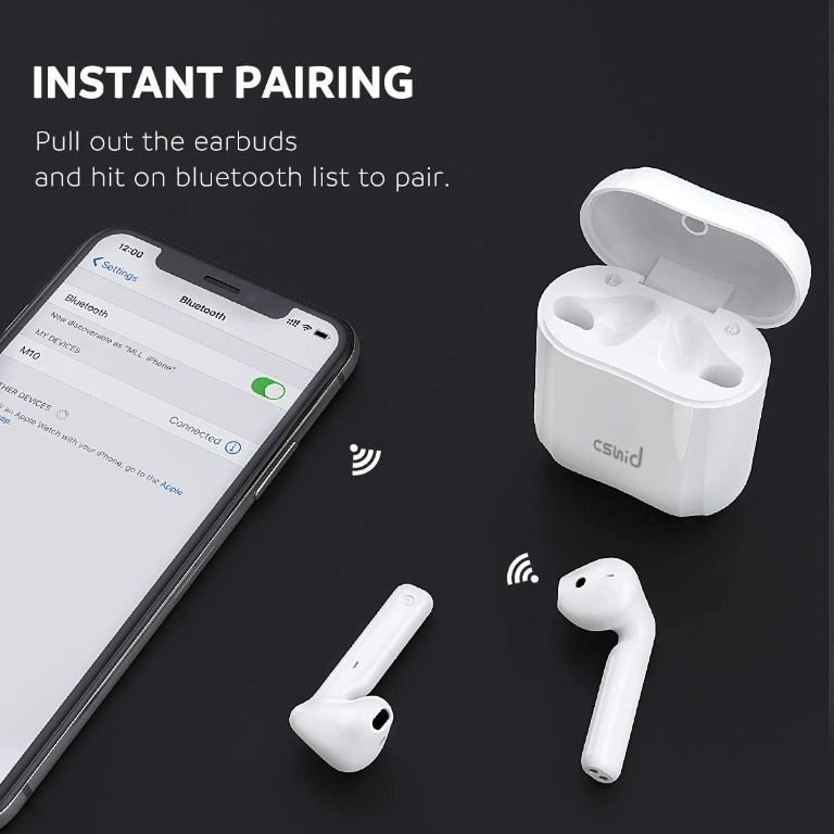 Cshidworld Wireless Headphones Bluetooth 5.0 Earbuds Noise