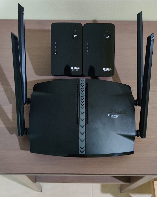 Dlink DRA-1360 Wifi Router x 1 & DIR-1360 x 2 Mesh Node Extender ...