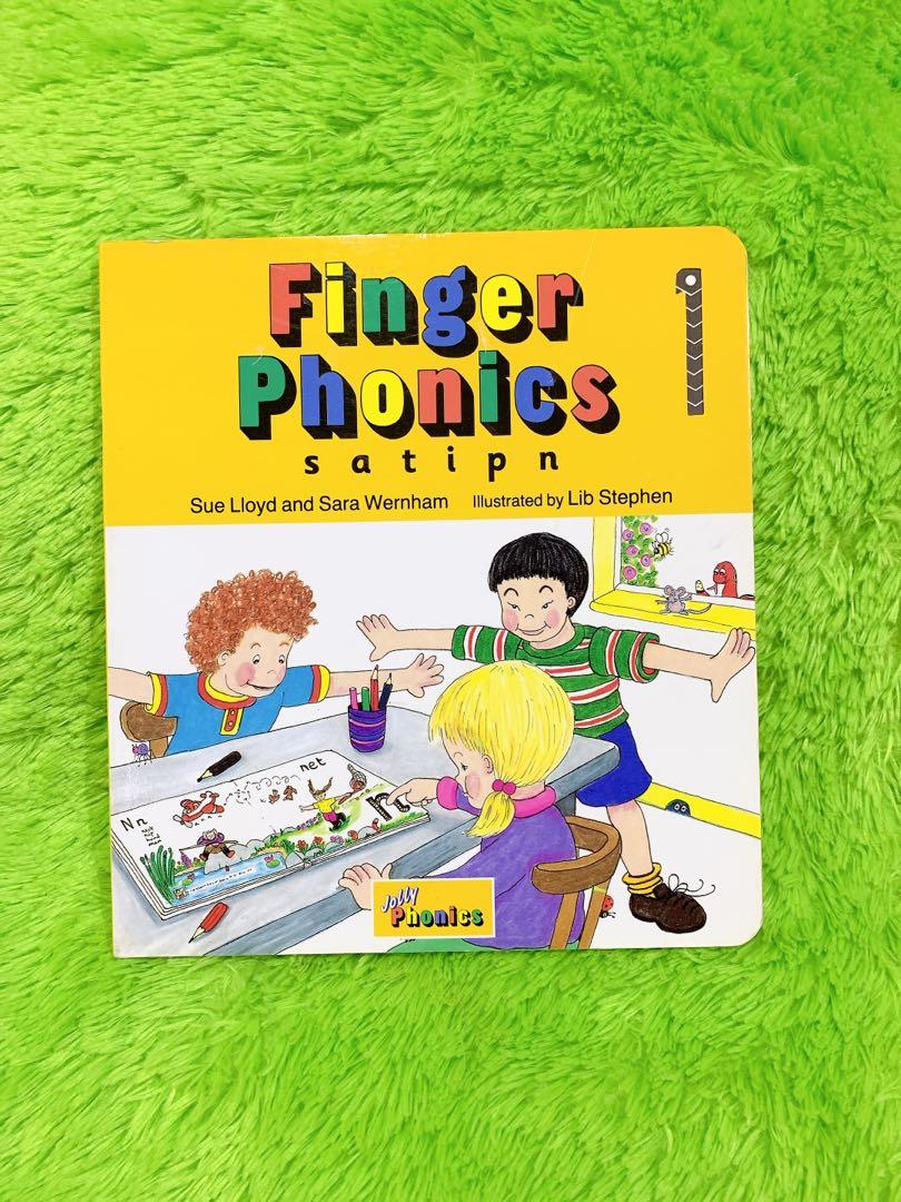 Finger phonics 1 jolly phonics hardcover book buku anak, Buku & Alat