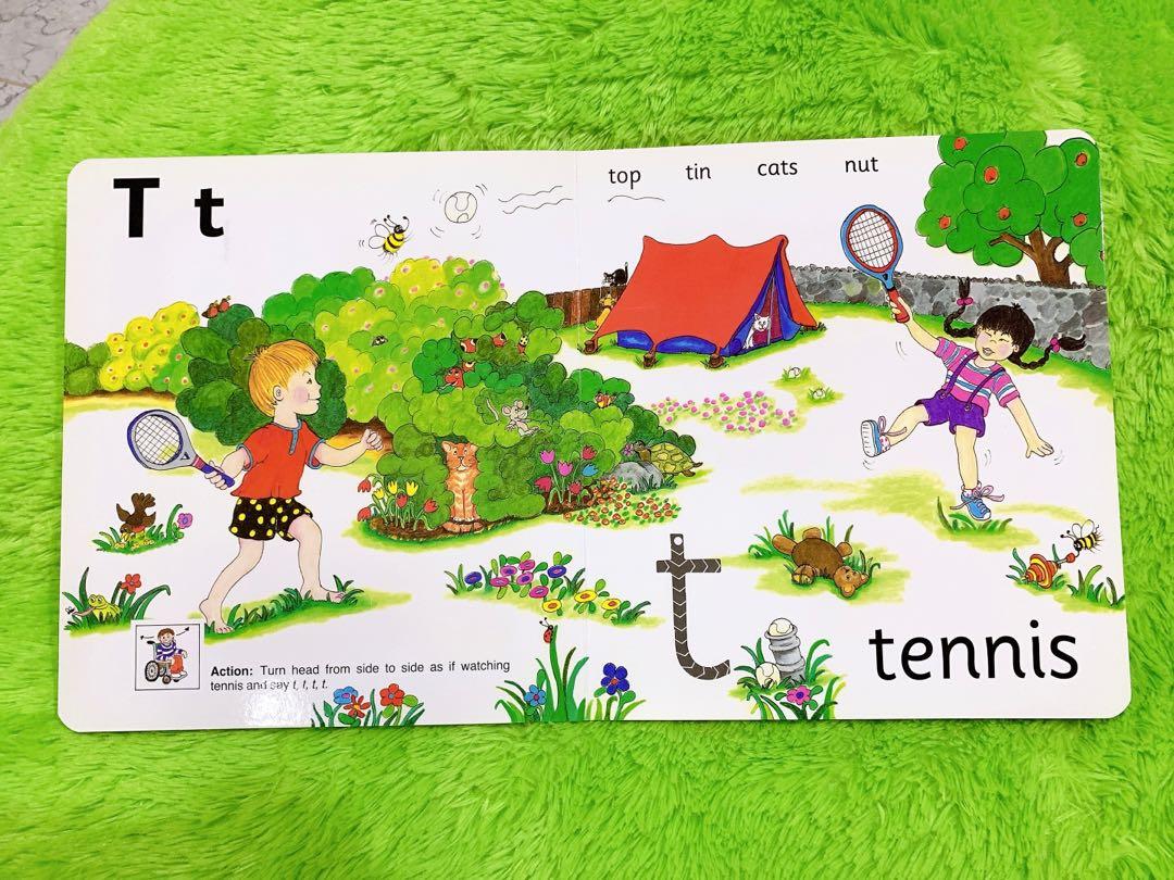 Finger phonics 1 jolly phonics hardcover book buku anak, Buku & Alat