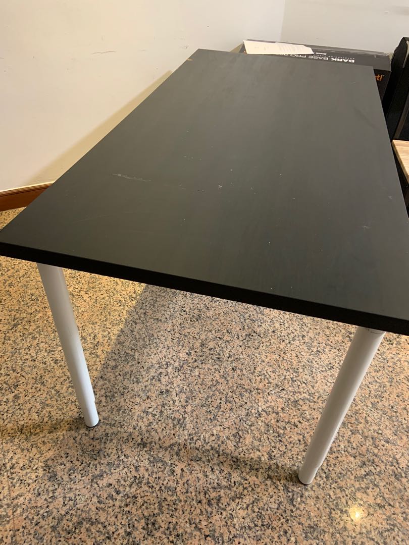 IKEA linnmon table with adjustable Olov legs, Furniture & Home Living