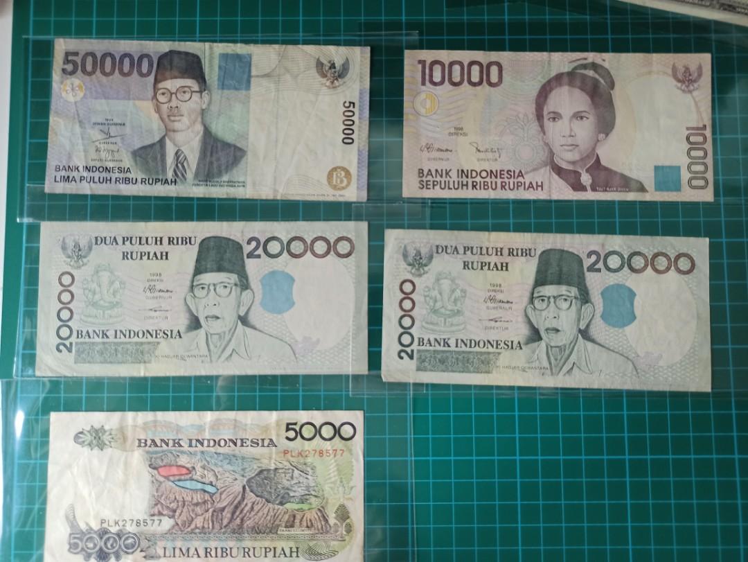 Indonesia Rupiah Banknote 5000 10000 20000 50000 Vintage Collectibles Currency On Carousell