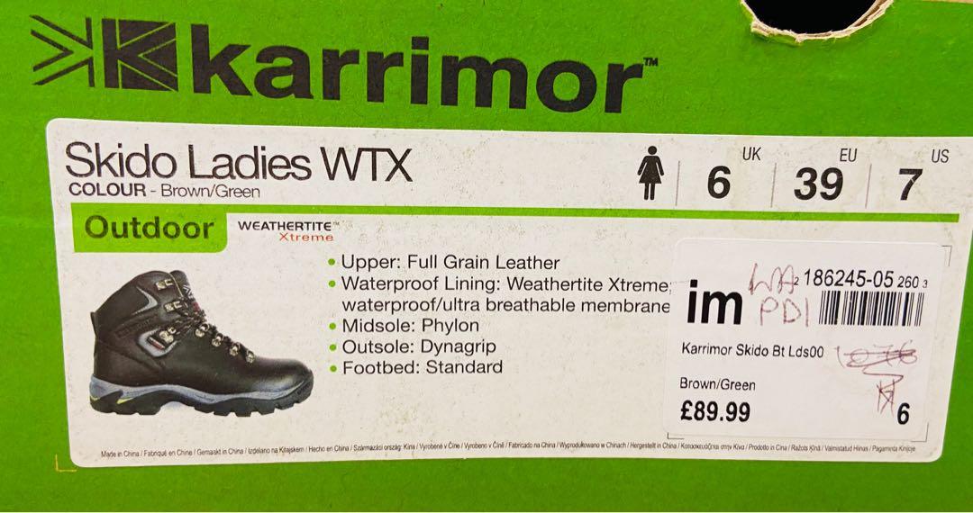 salon Darken Statistical Karrimor Skido Ladies WTX 行山鞋, 女裝, 鞋, 拖鞋- Carousell