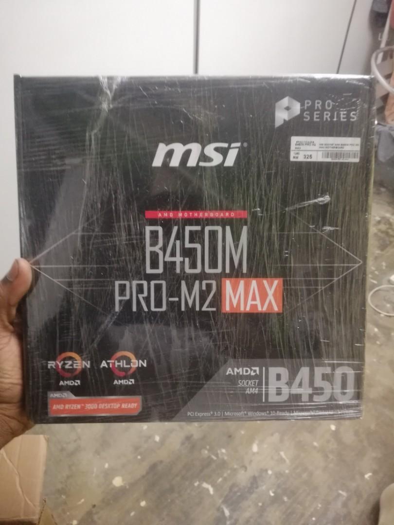 Msi B450m Pro M2 Max Electronics Computer Parts Accessories On Carousell Msi B450m Pro M2 Max Electronics Computer Parts Accessories On Carousell