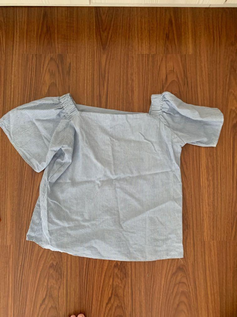 Off shoulder striped top (Category: Sleeveless) located in Muntinlupa City. Submitted by _preloveditems99 (Listing ID 1053812651, Image 1). Description: .