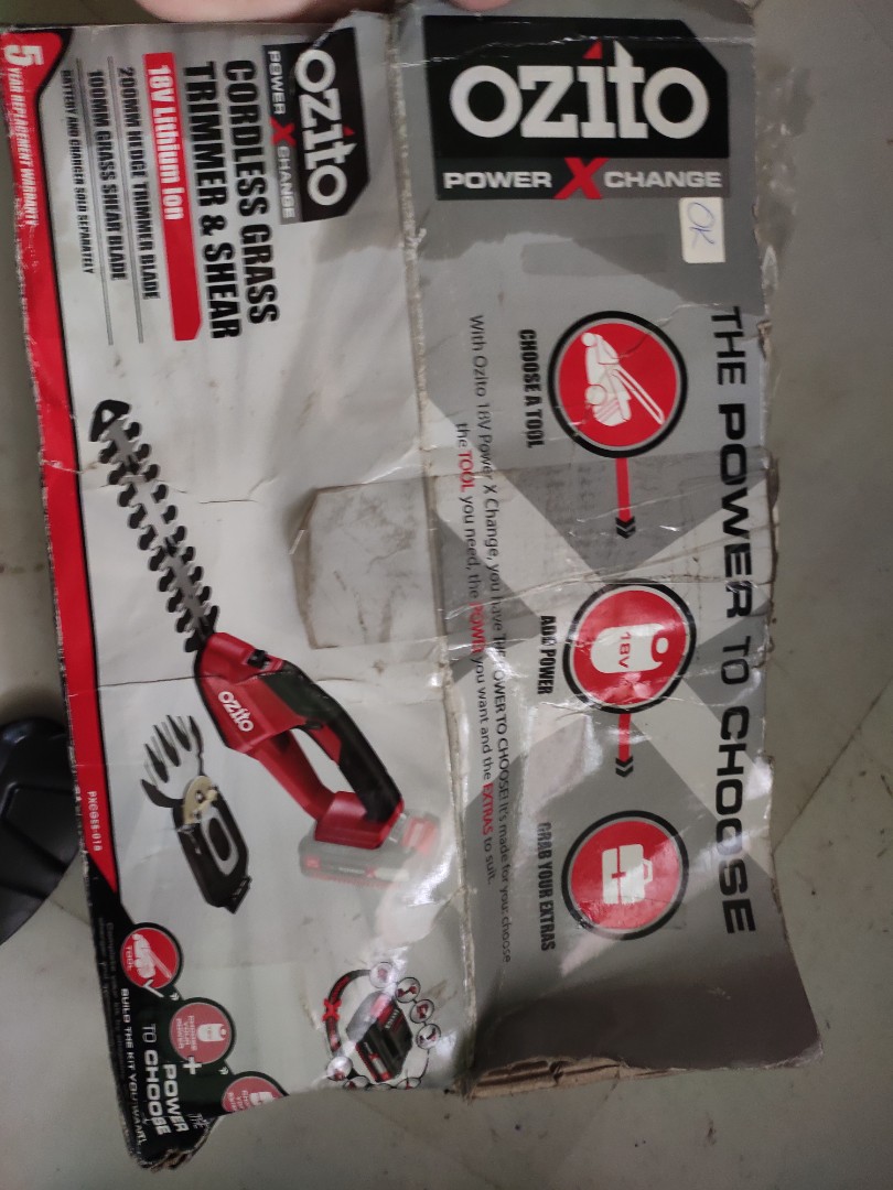 ozito cordless grass trimmer