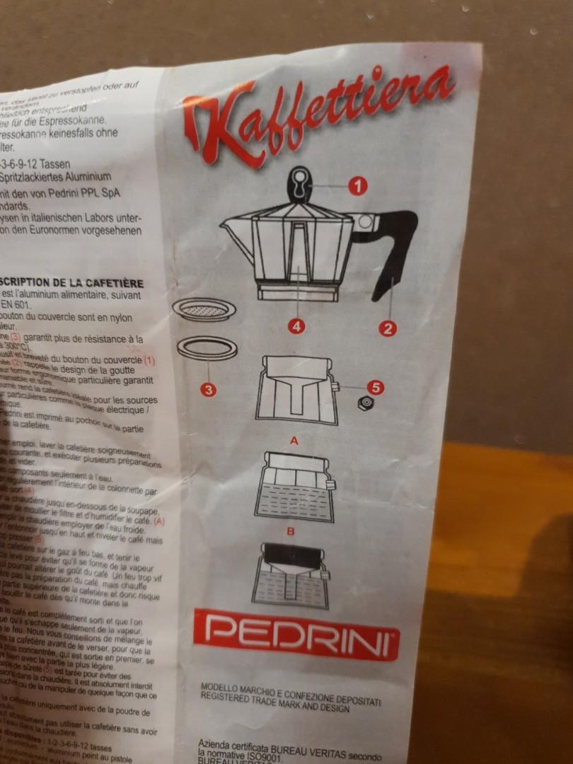 Pedrini Coffee Maker Aluminium Red Tea Coffee Accessories Kitchenware - The  Atrium