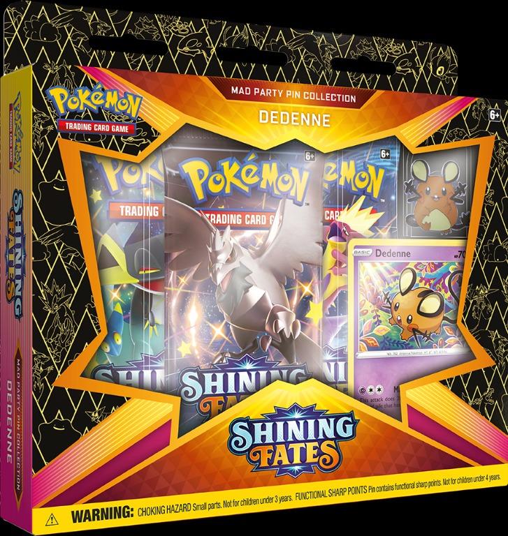 Pokemon TCG: Shining Fates(SWSH) 4.5 - Mad Party Pin Collection - Pre-order  (Pokemon Cards), Hobbies & Toys, Toys & Games on Carousell