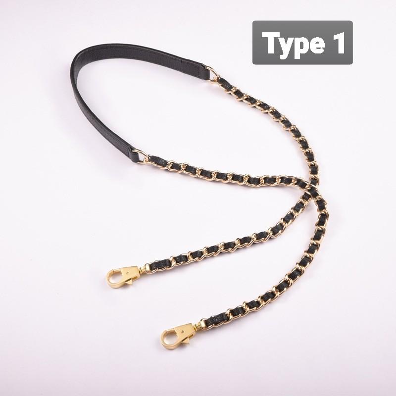 Chain and discount leather purse strap