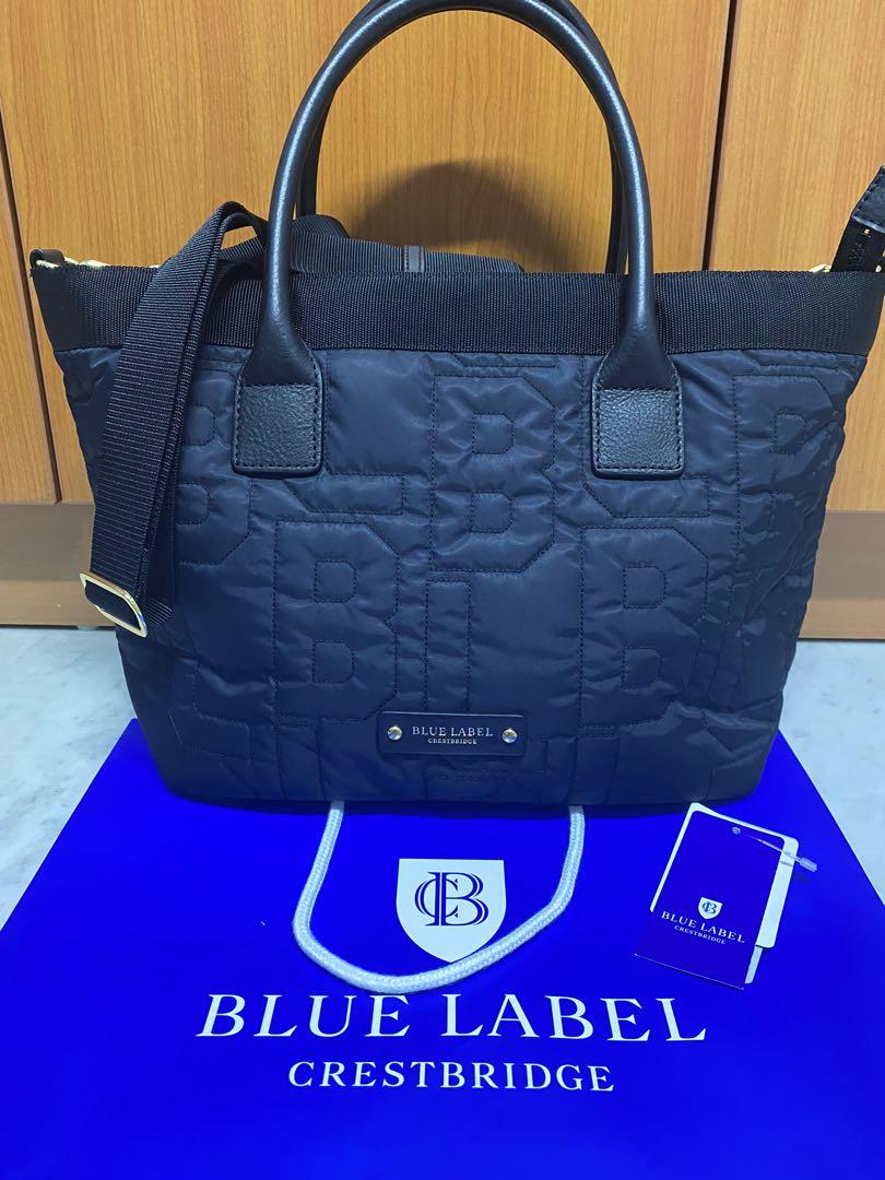 Authentic Blue Label Crestbridge Monogram Stitch Tote Bag Made in Japan Luxury Bags Wallets on Carousell