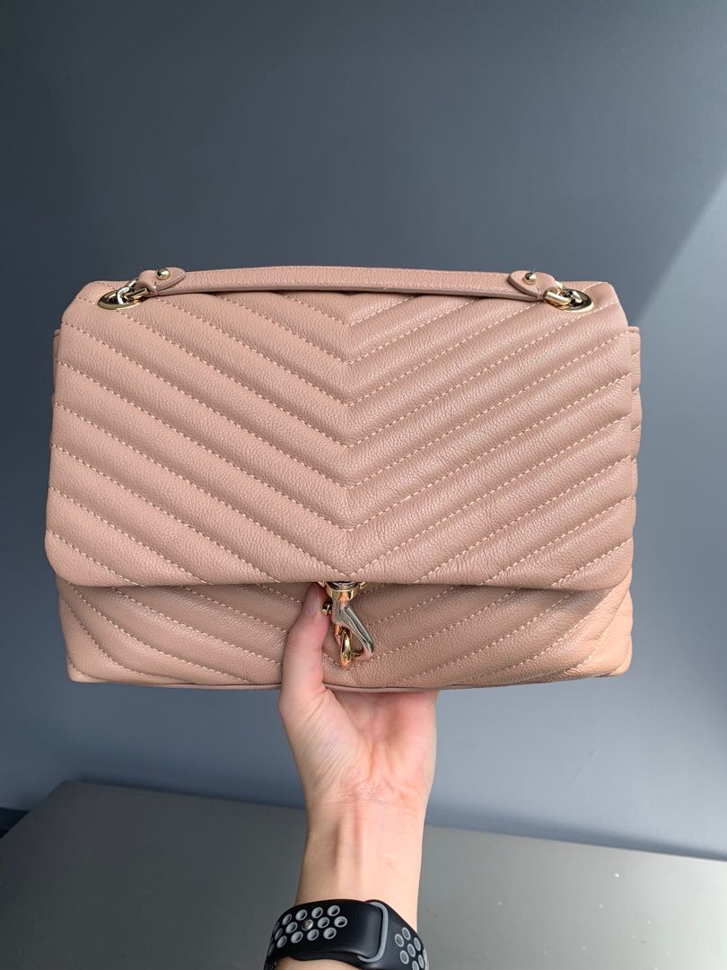 Rebecca minkoff Edie flap bag in perfect nude Women s Fashion