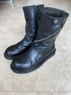 rick owens spiral zip boots