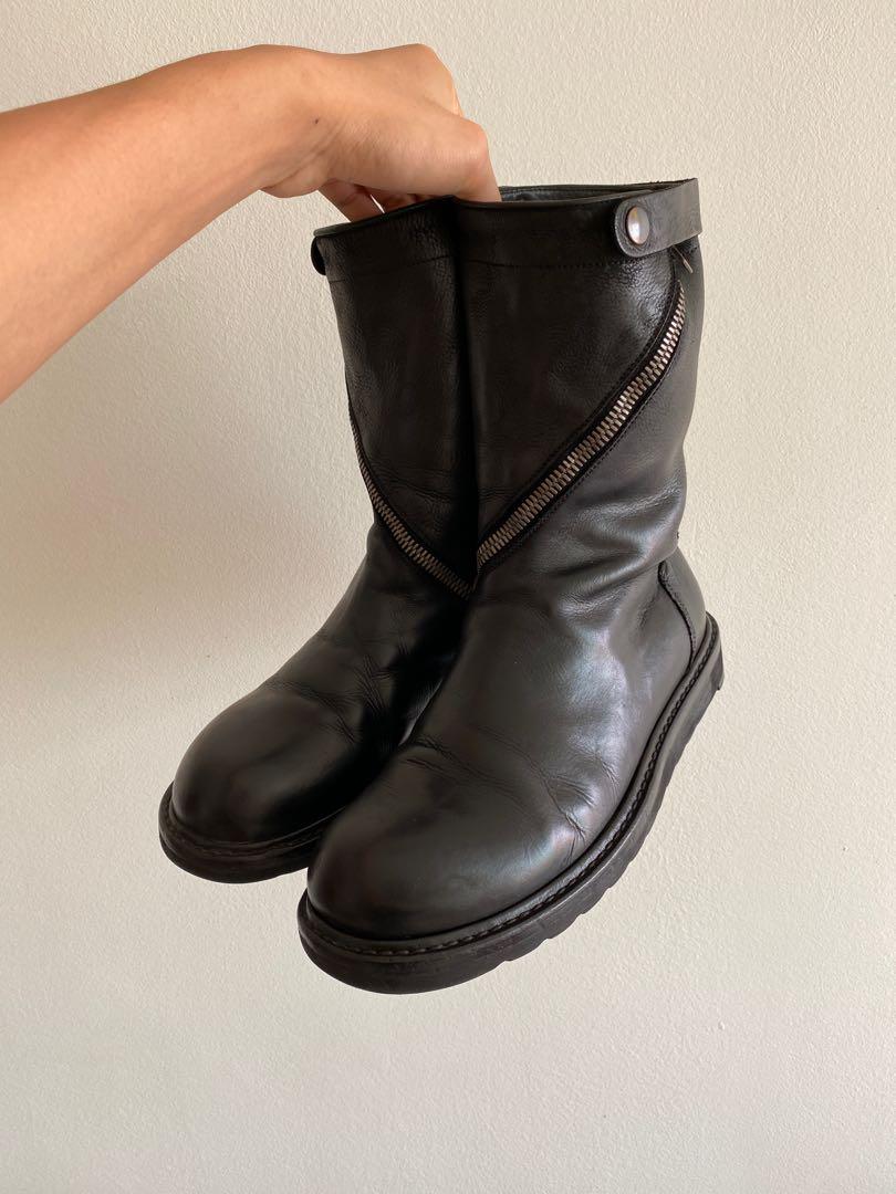 Rick owens spiral zip boots online