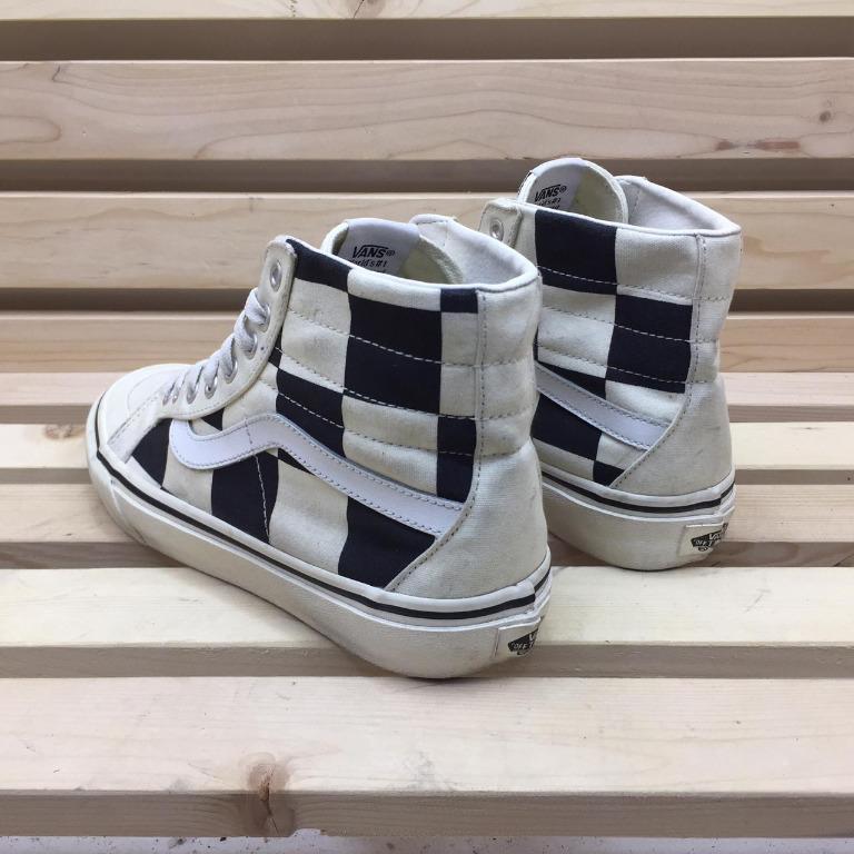 SEPATU VANS SK8 HI 138 DECON MEGA CHECK WHITE