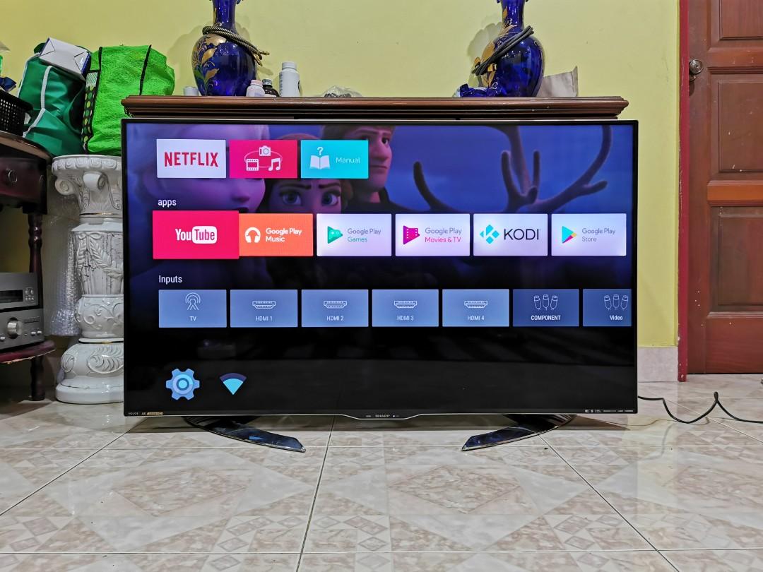 Sharp 50" Smart UHD 4K Android Tv, TV & Home Appliances, TV