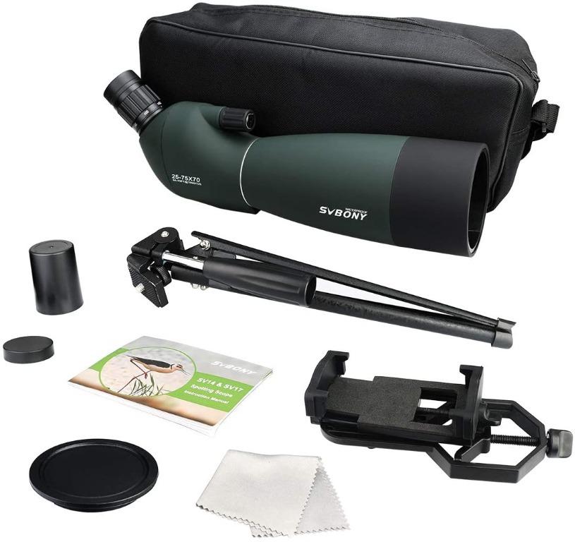 SVBONY SV28 SPOTTING SCOPE (Category: Hiking & Camping) located in Taguig. Submitted by urbangizbyinfomax (Listing ID 1053863361, Image 2). Description: * 25-75x zoom;SV28 spotting scope is easy to focus and change magnification;easily set up when looking at birds and scenery;A great spotting scope for beginner to novice * 70mm large object lens;More powerful light gathering ability;70mm tube allows plenty of light and decent view of the target o