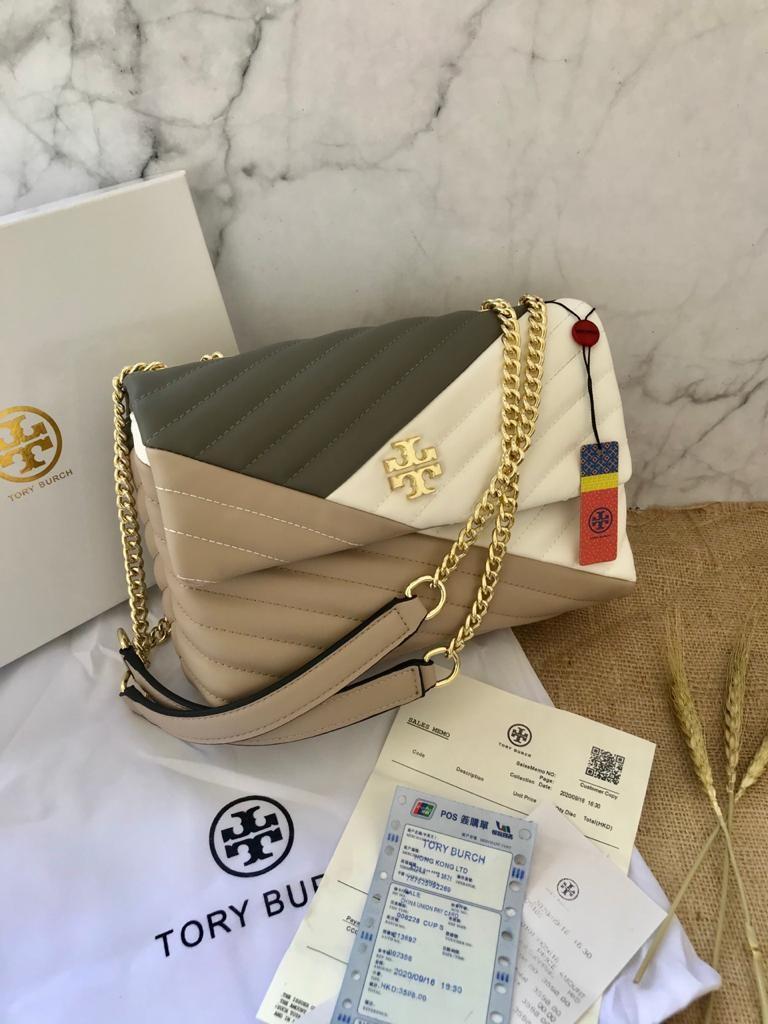 Tory Burch Bag 3 tone, Barang Mewah, Tas & Dompet di Carousell