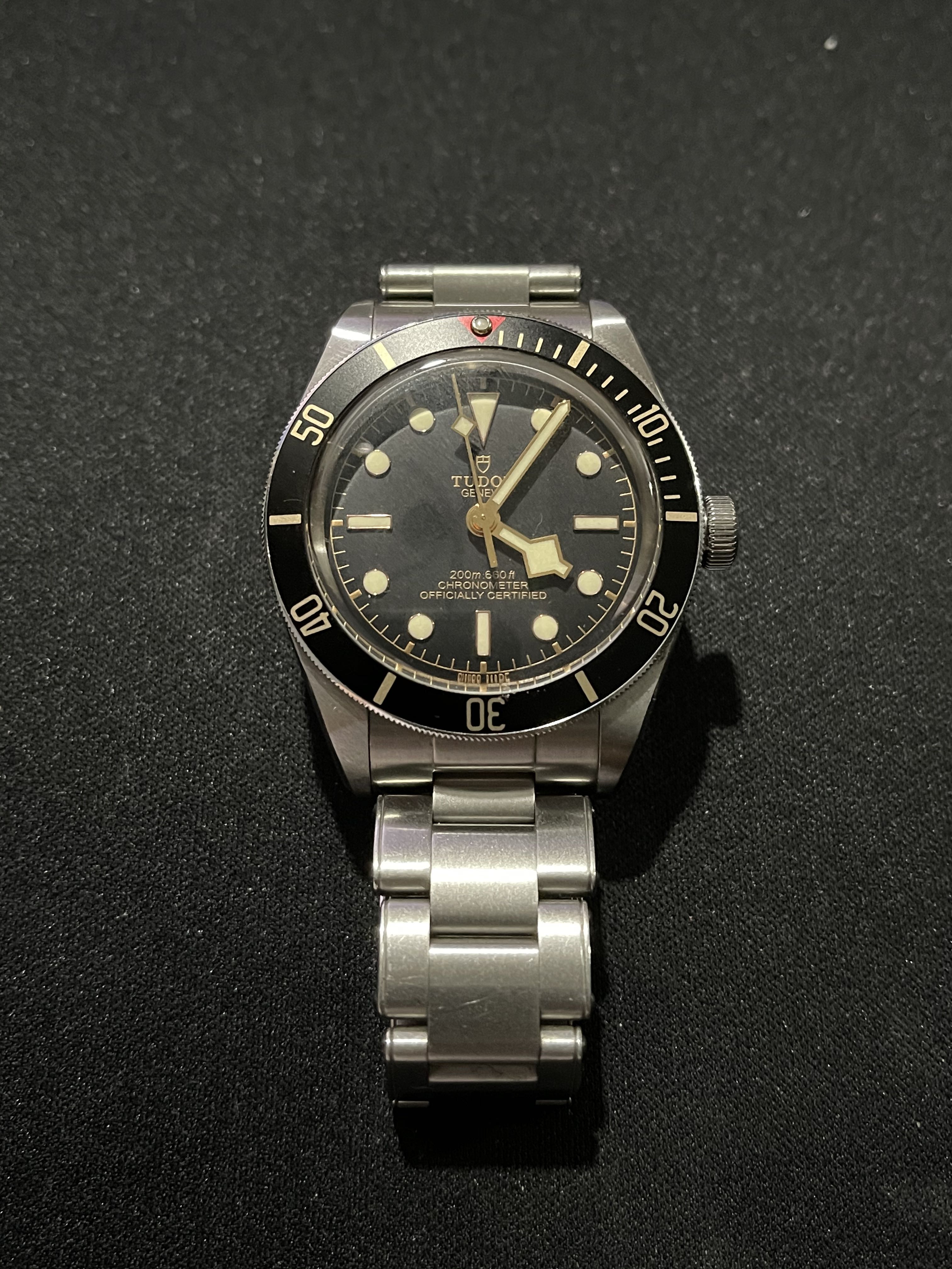 Tudor black shop bay 58 used