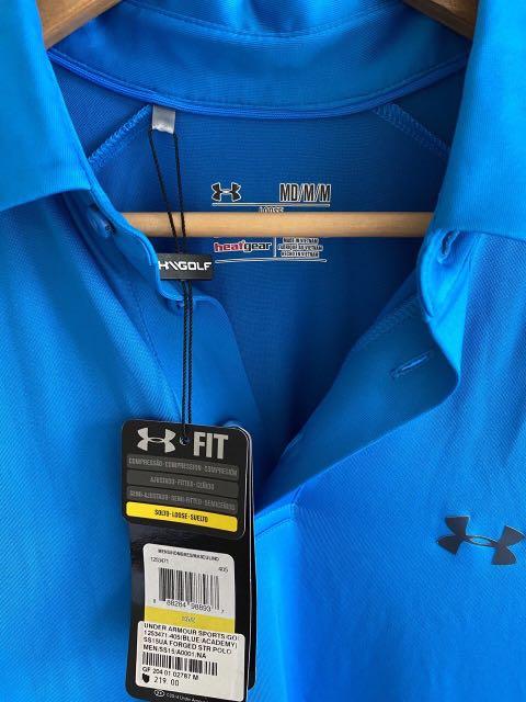 under armour blue golf shirt