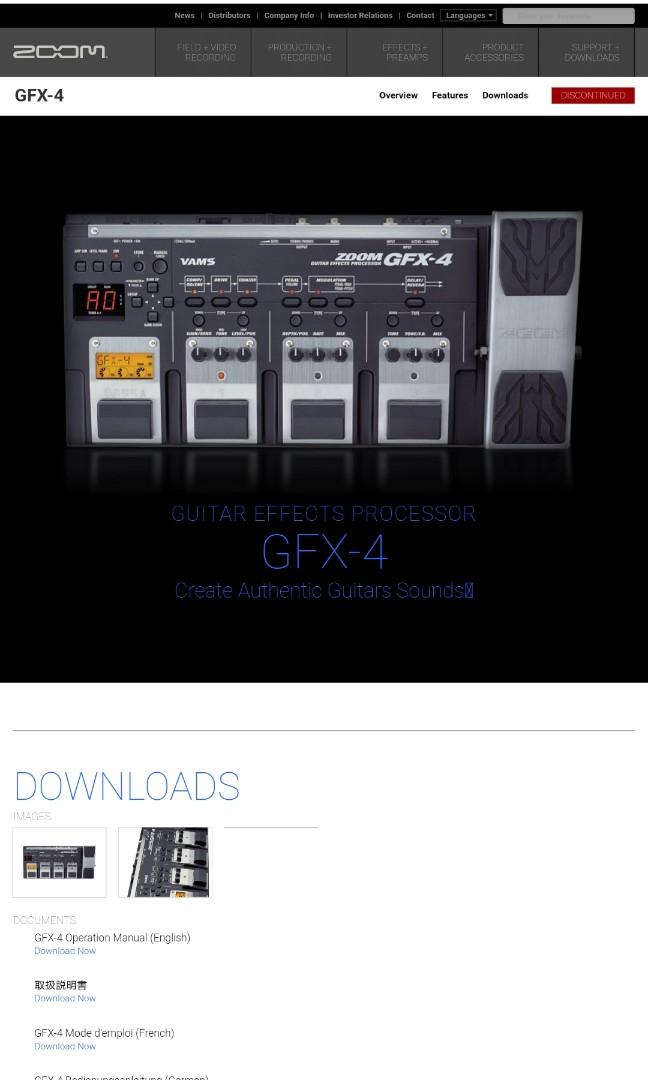 Zoom GFX4 Guitar Effects Processor, Hobbies & Toys, Music & Media, CDs