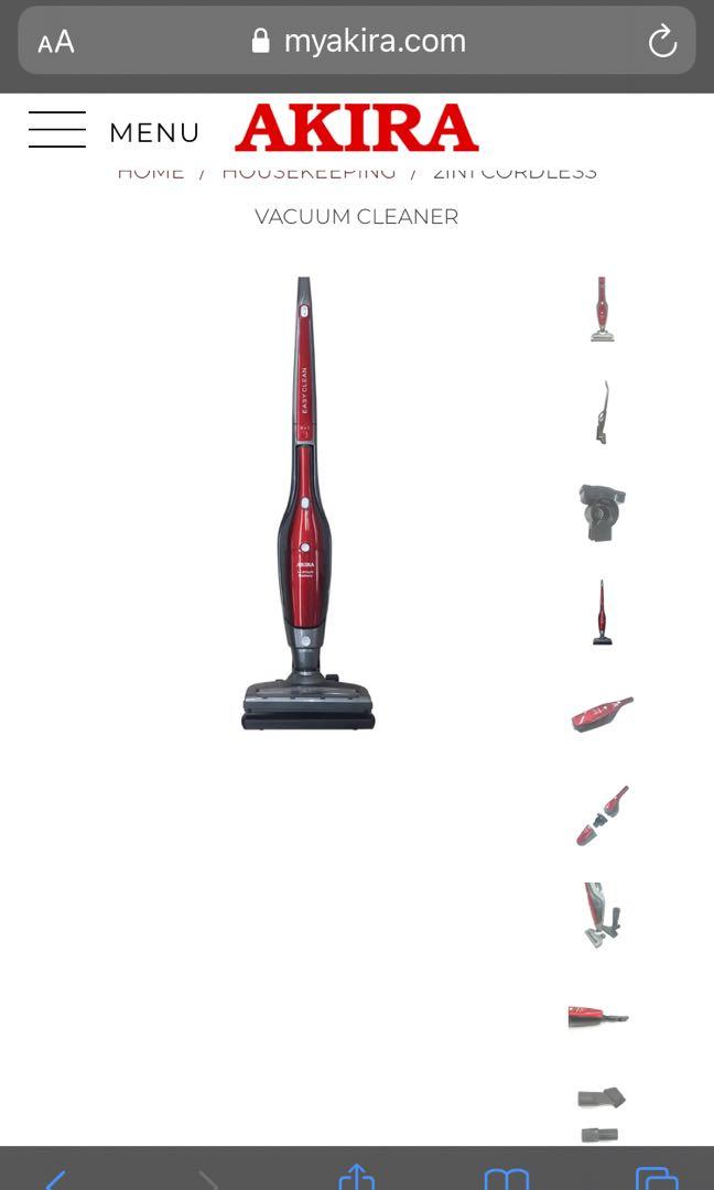 Akira 2in1 Cordless Vacuum Cleaner, TV & Home Appliances, Vacuum