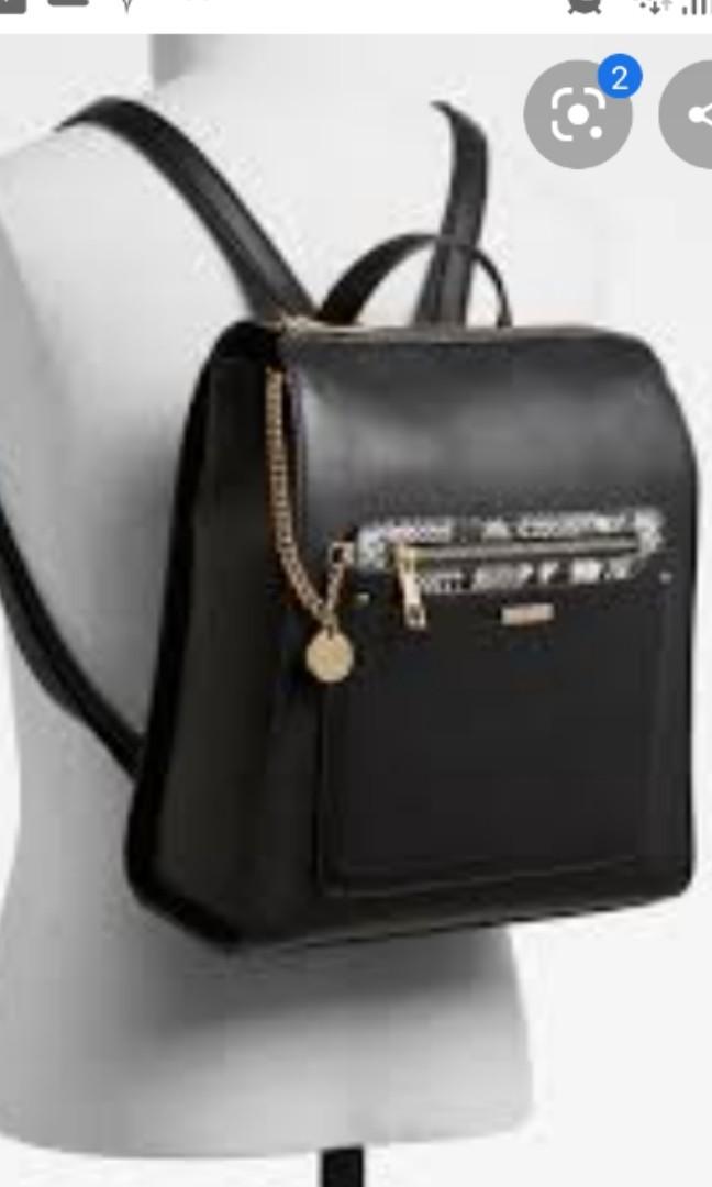 ALDO portwine leather backpack bag with wrislet Luxury Bags Wallets on Carousell