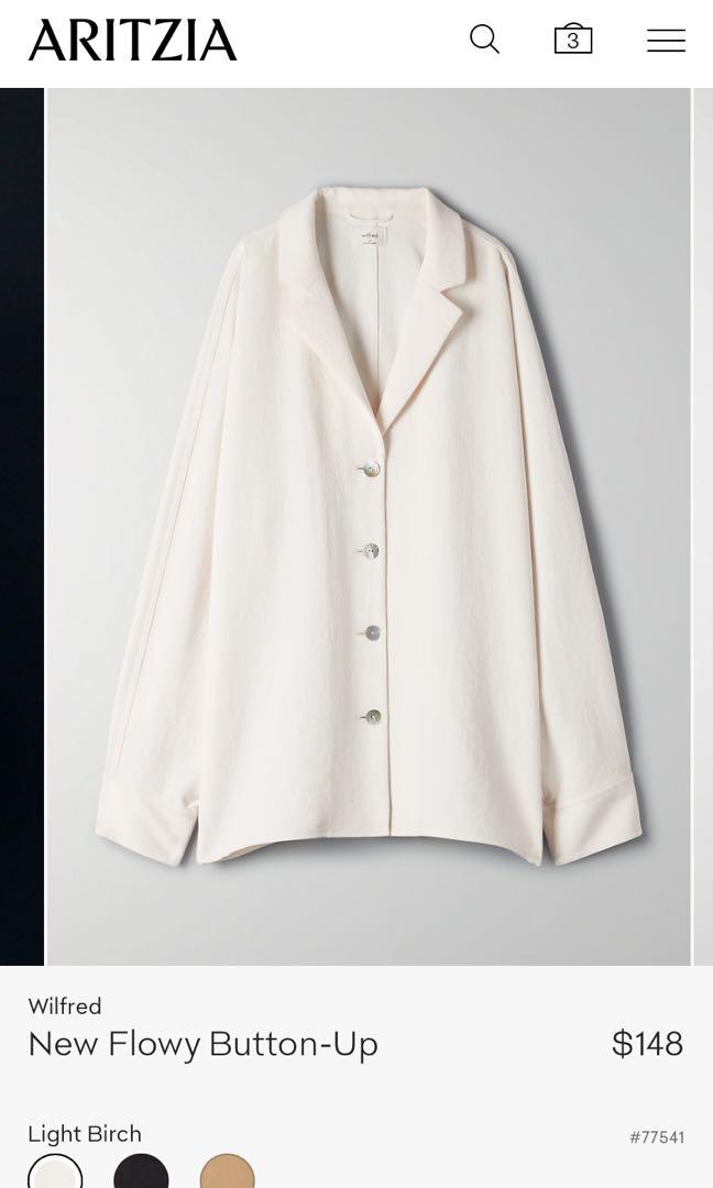 Aritzia Wilfred New Flowy Button Up 
