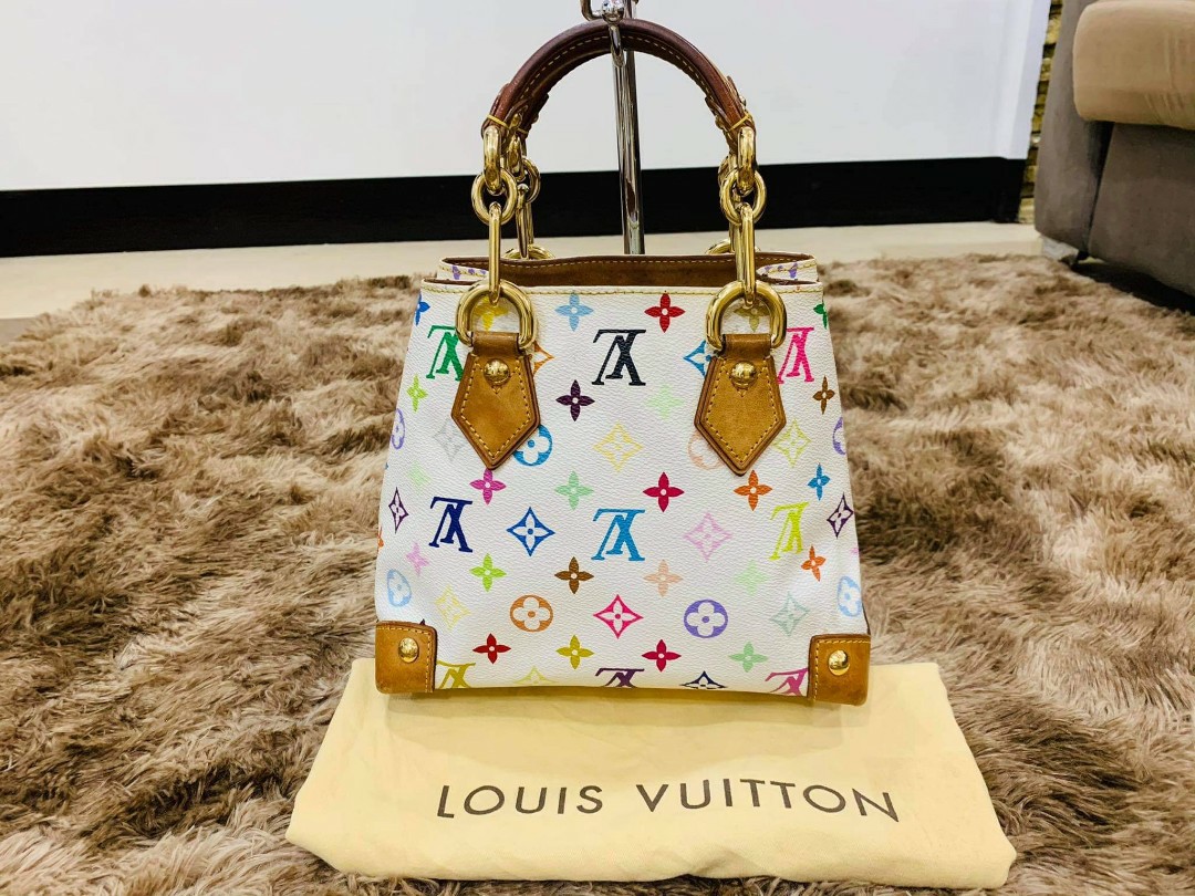 Authentic Louis Vuitton Audra white multicolor bag, Luxury, Bags & Wallets  on Carousell