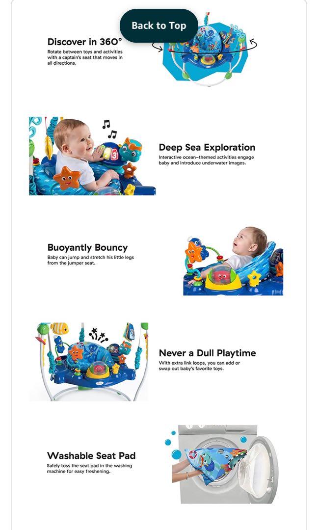 Baby Einstein Neptune’s Ocean Discovery Jumper Exersaucer, Babies & Kids, Toys & Walkers on