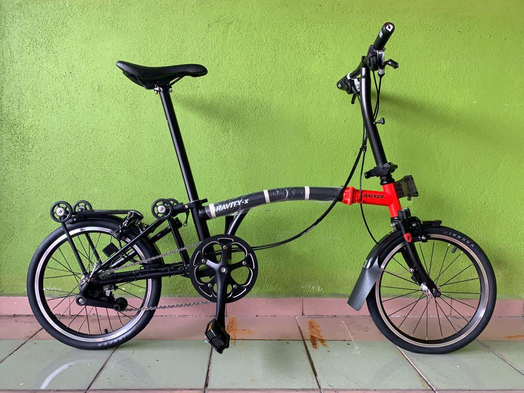 Backer gravity store folding bike