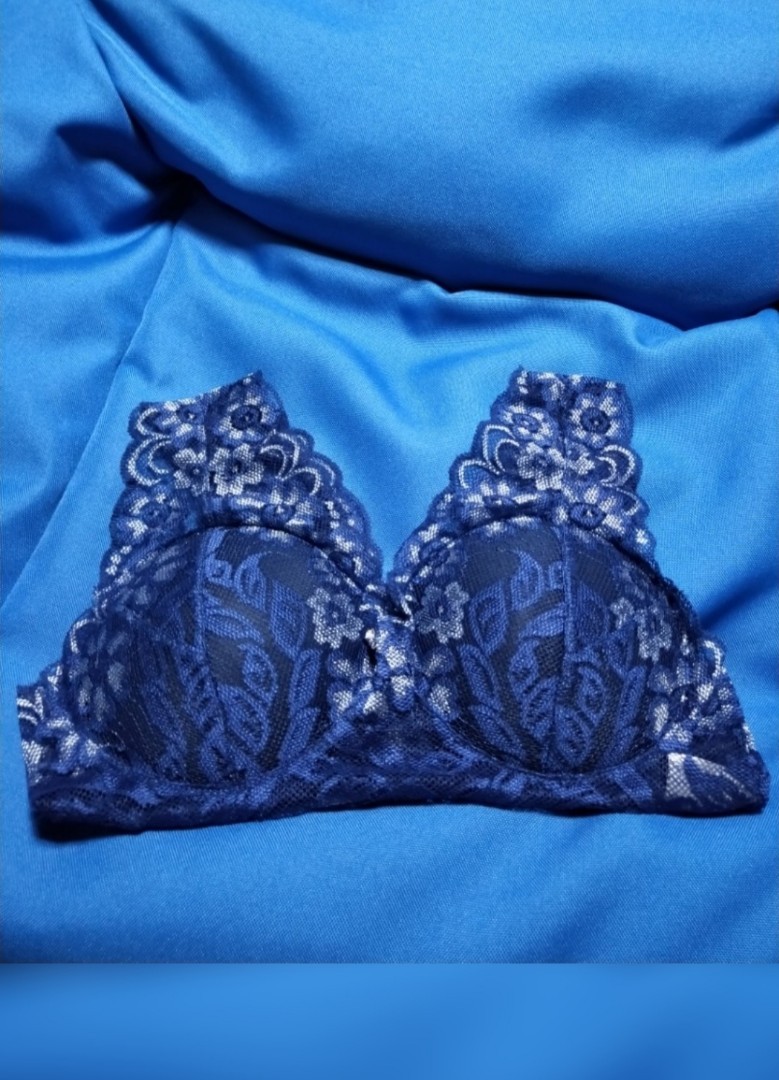 lace bralette blue