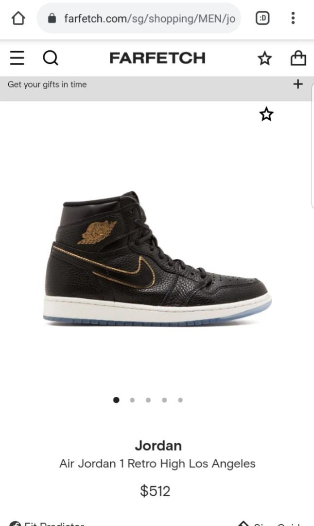 BNIB Nike Air Jordan 1 Retro Leather Black Gold