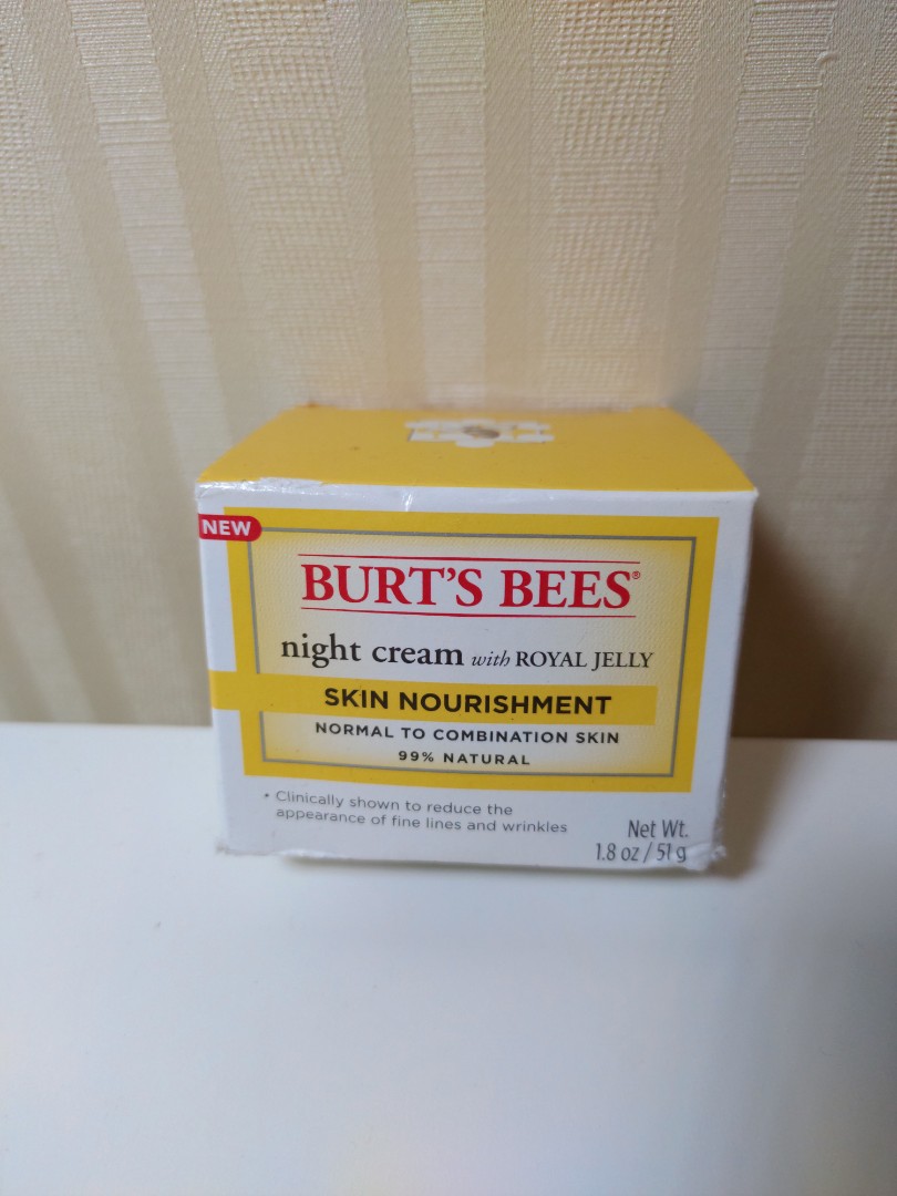 burt's bees night cream with royal jelly skin nourishment