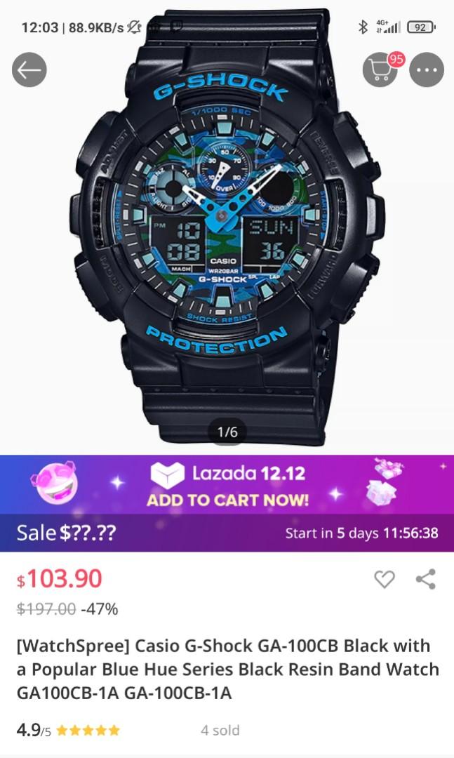 Casio g shock discount ga100cb