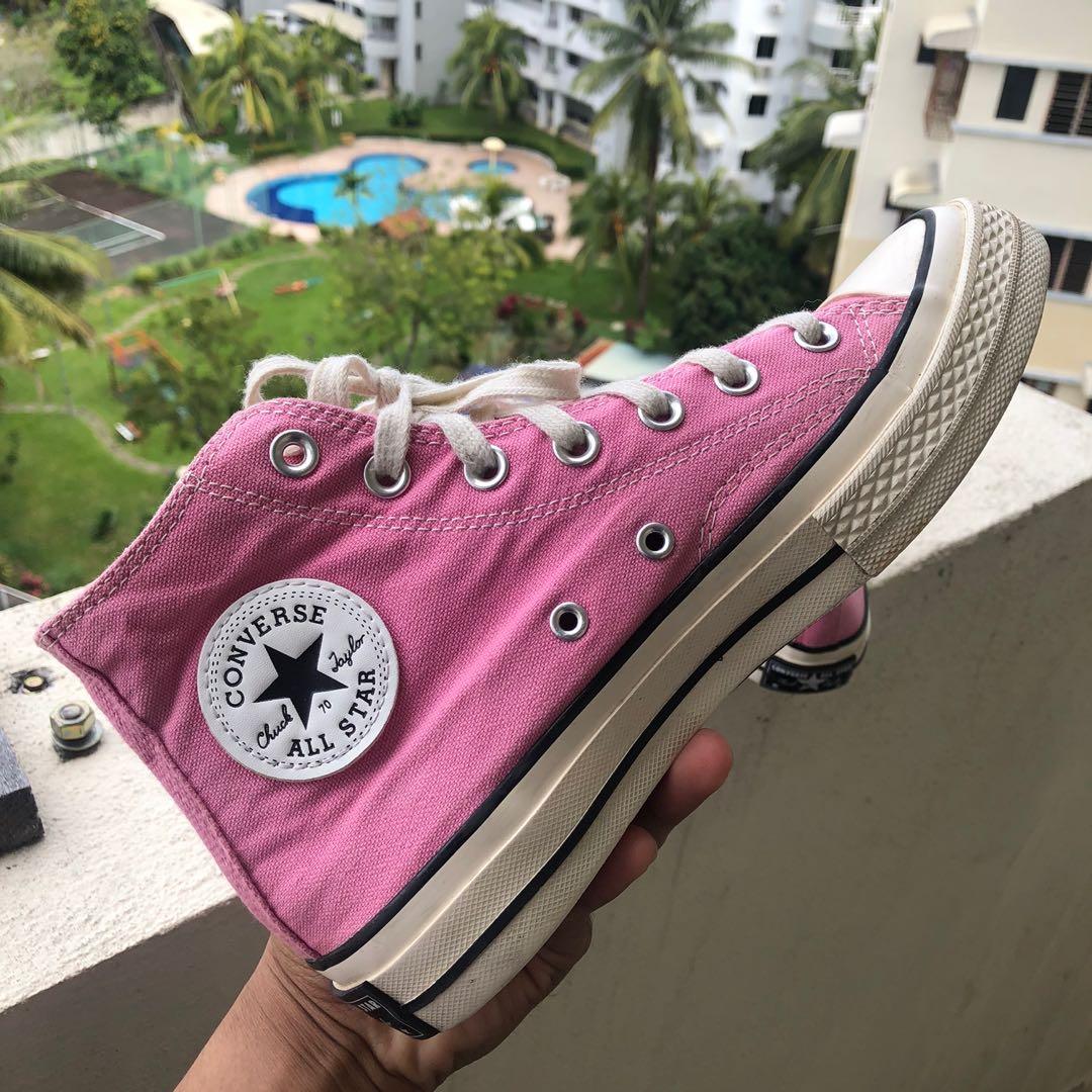 Converse High Cut black label pink color Women s Fashion