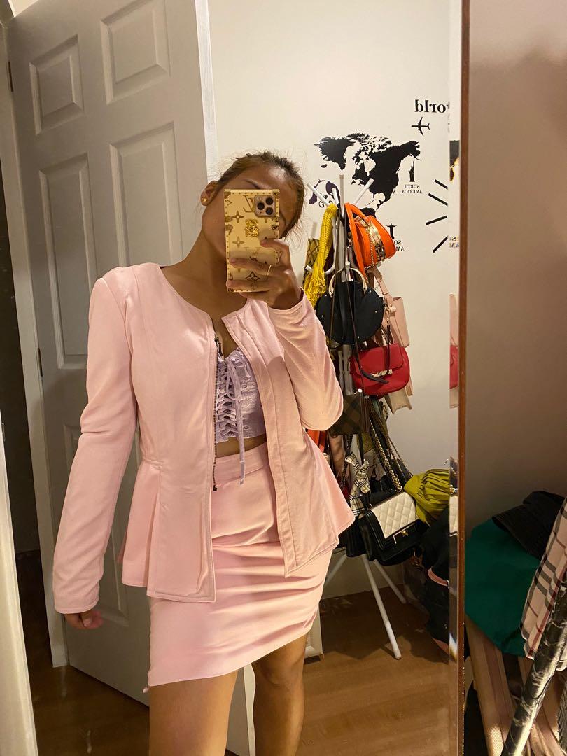 Pink blazer and pencil skirt new arrivals