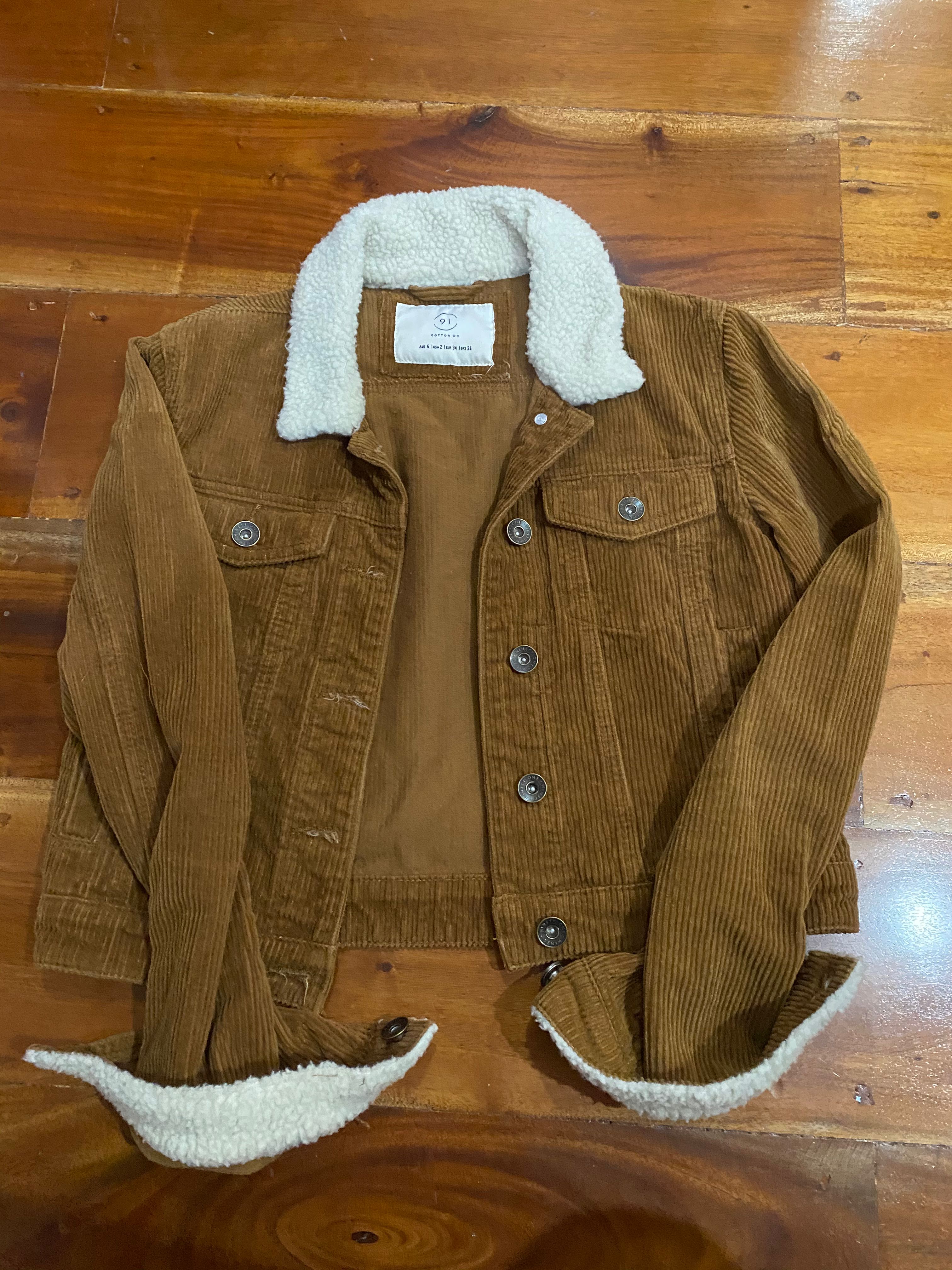 Sherpa jacket cotton best sale on