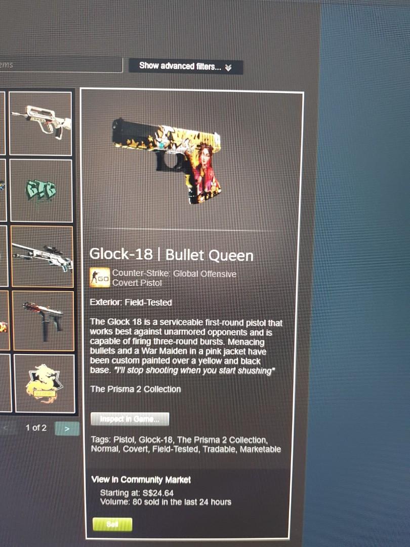 CSGO Glock18 Bullet Queen, Video Gaming, Gaming Accessories, Game Gift