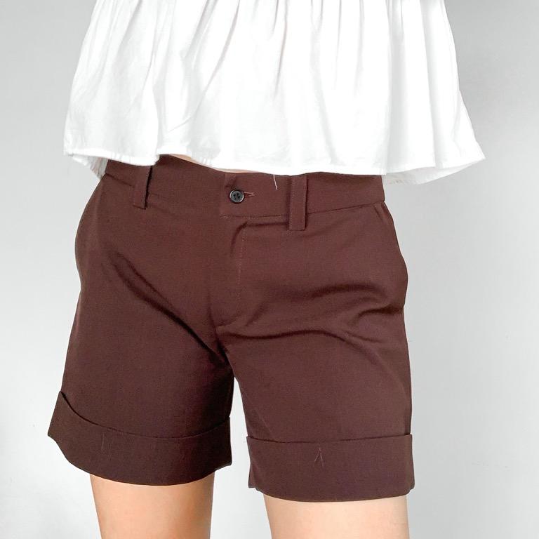 Dark brown shop shorts womens