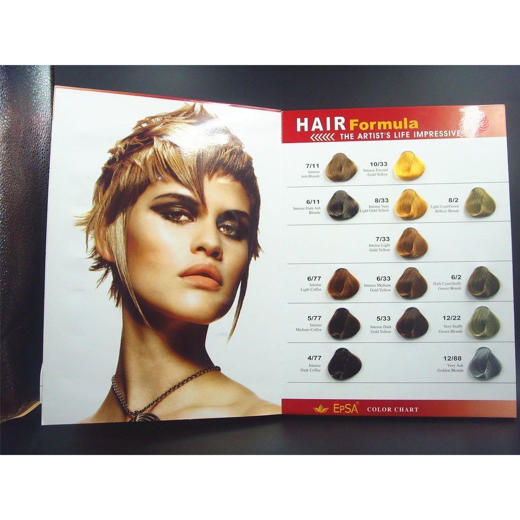 EPSA Hair Color Chart, Beauty & Personal Care, Hair on Carousell