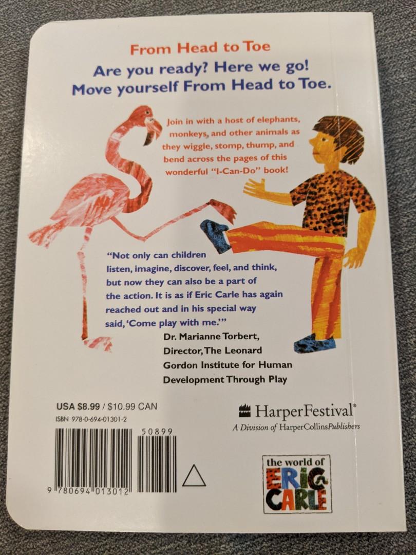 From Head to Toe by Eric Carle, Hobbies & Toys, Books & Magazines ...