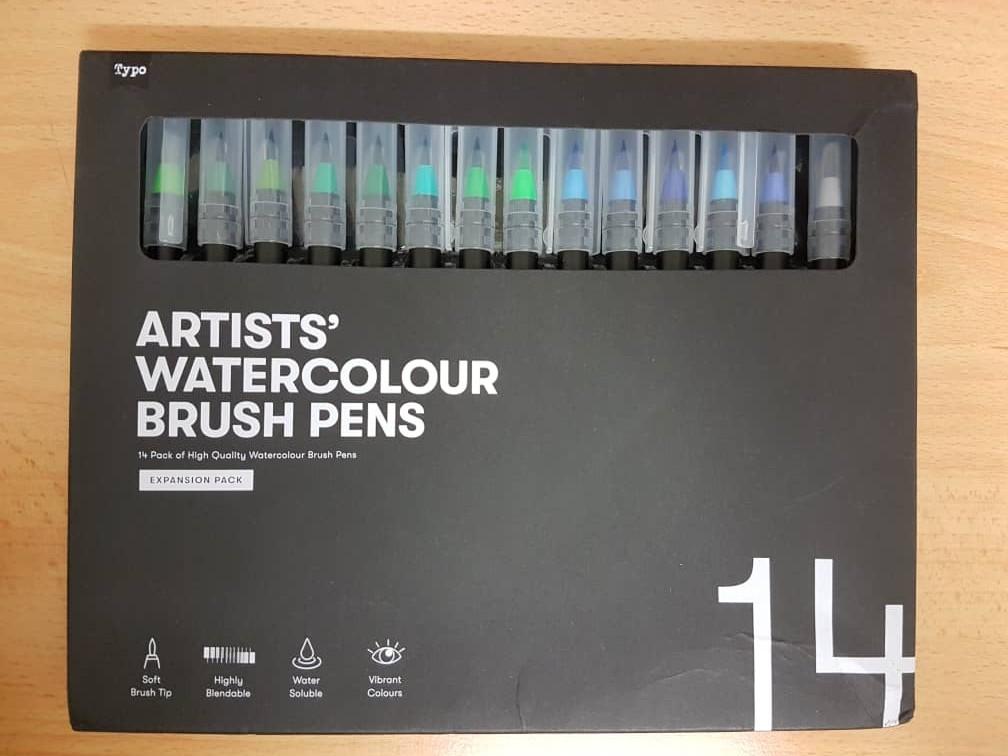 how to use typo watercolour brush pens
