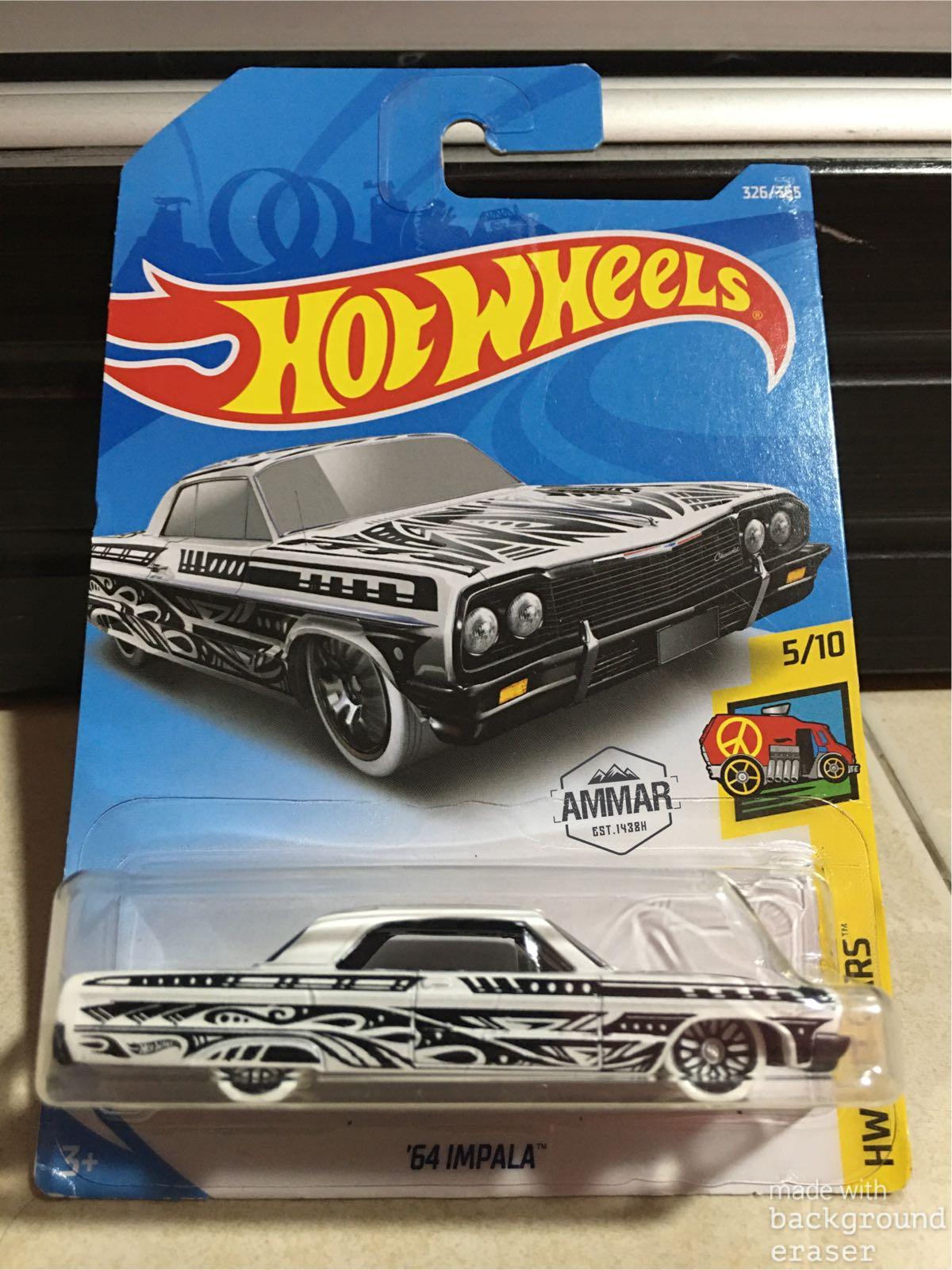 Hot Wheels '64 Impala 5/10 HW Art Cars 326/365 1:64 Scale